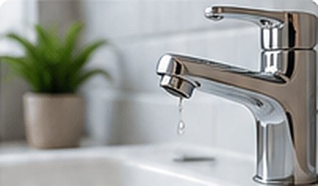 Dripping chrome tap